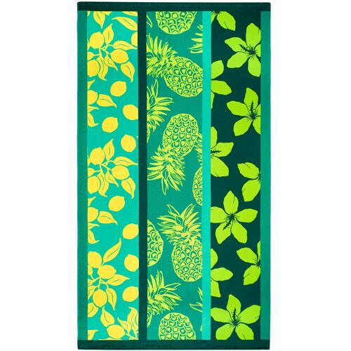 Serviette de plage microfibre Vert 90x170 220g/m² - Mitjana