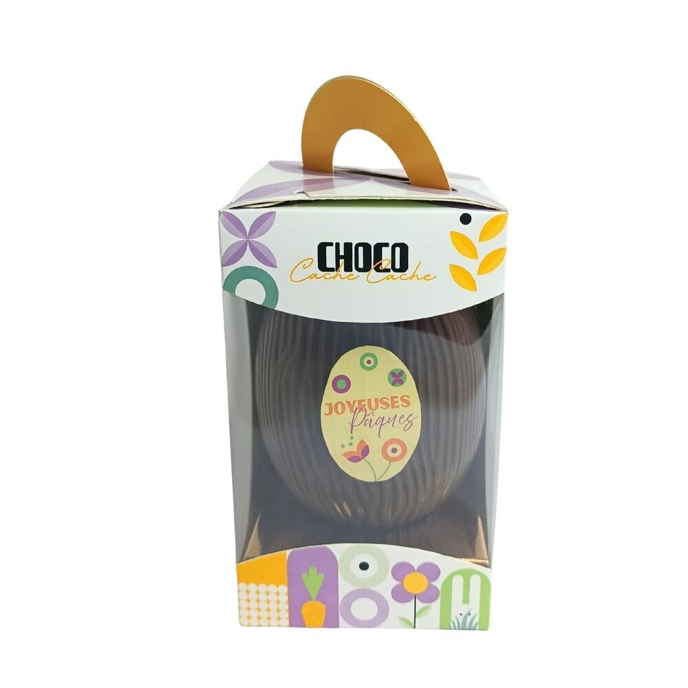 Oeuf de Pâques grand modèle, chocolat Noir