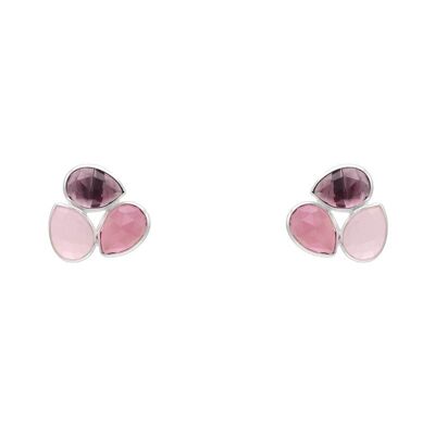 Orecchini Vega Argento Viola e Rose