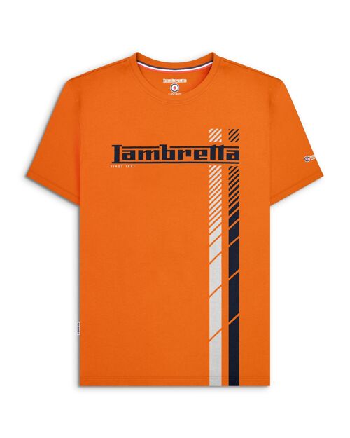 Fade Racing Stripe Tee Orange SS25