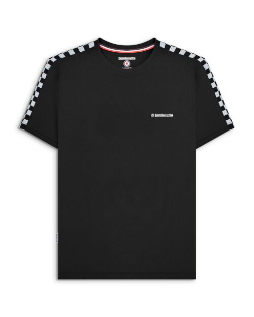Two Tone Taped Tee Black SS25