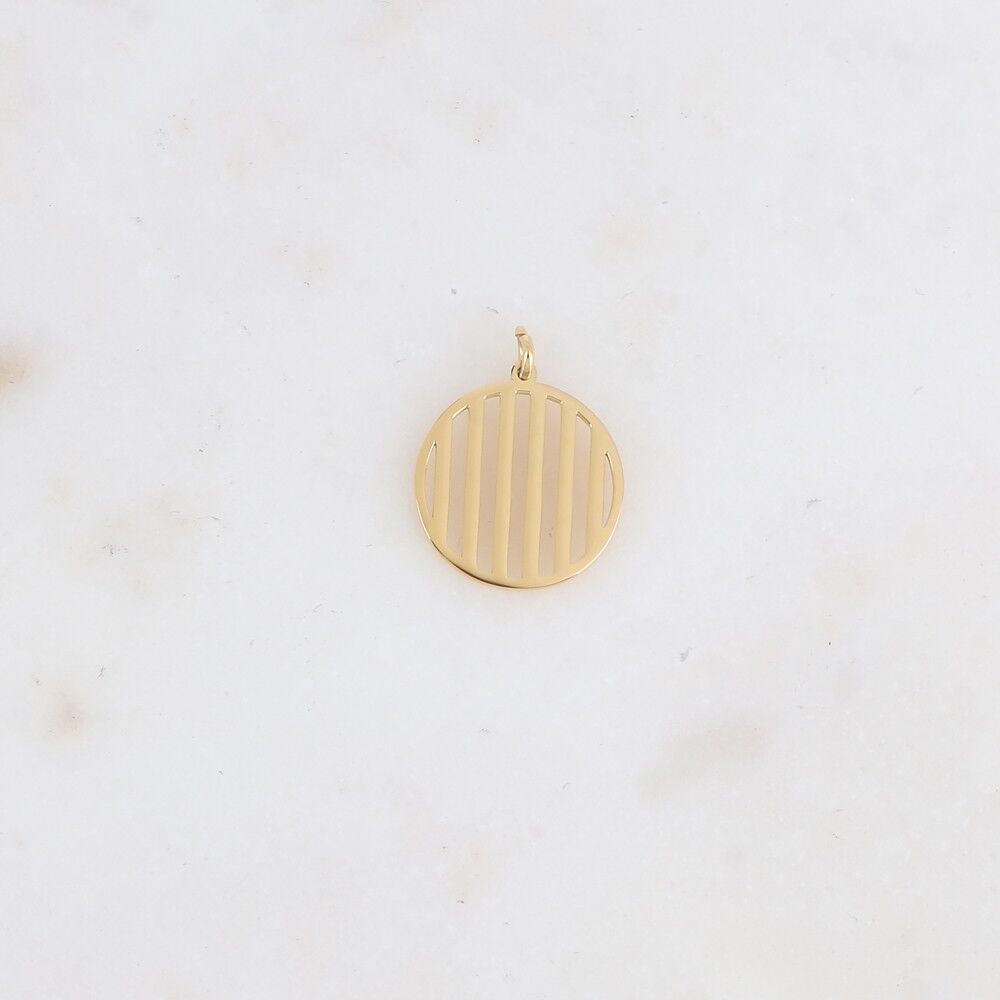 Graphically openwork round pendants