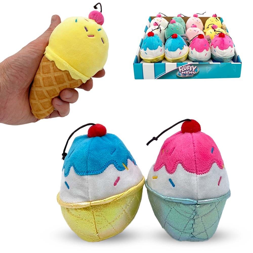 Fluffy Eiscreme Plüsch, 11-16 cm