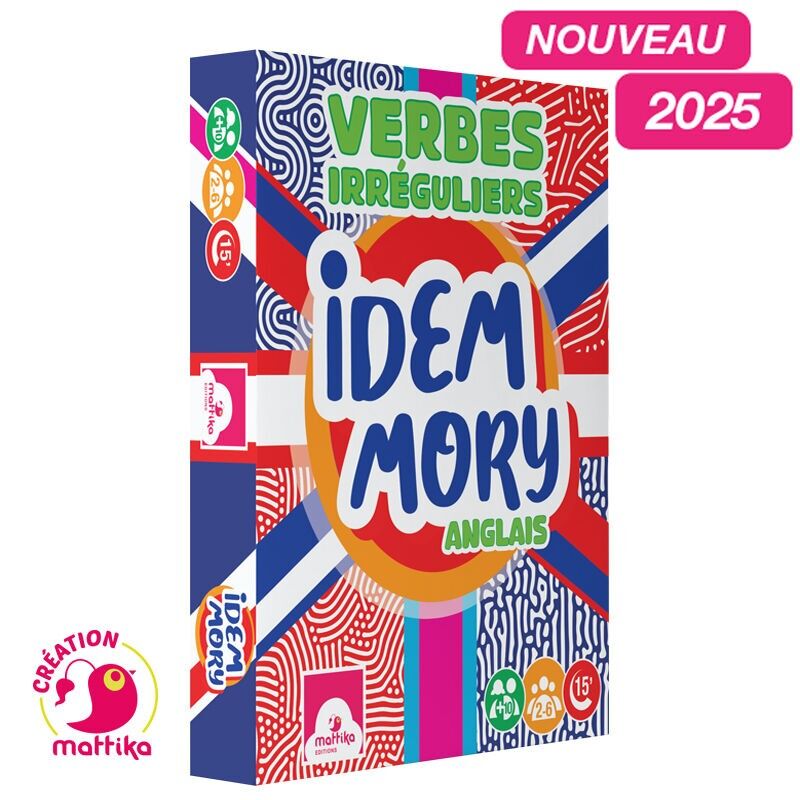 Gioco di carte IDEM MORY per imparare i verbi irregolari in inglese