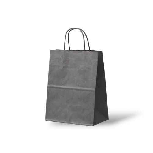 Papieren Tas (S) – Antraciet / Donker Grijs – 100 stuks
