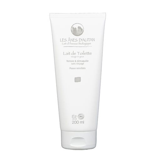Nettoyant démaquillant visage au lait d'ânesse  - Lait de toilette  200ml