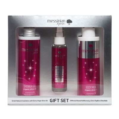 Set regalo in argento 3 prodotti Profumo glamour e misterioso Messinian Spa