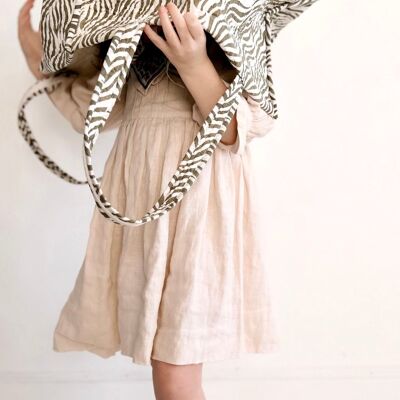 Borsa tote color cachi zebrata