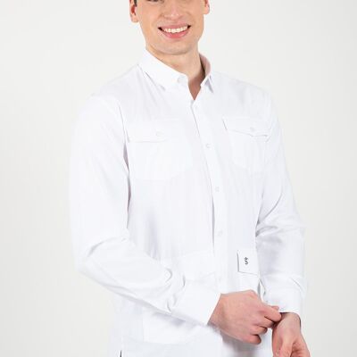 White Guayabera Shirt