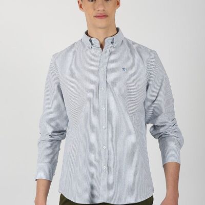 Chemise rayée bleu marine