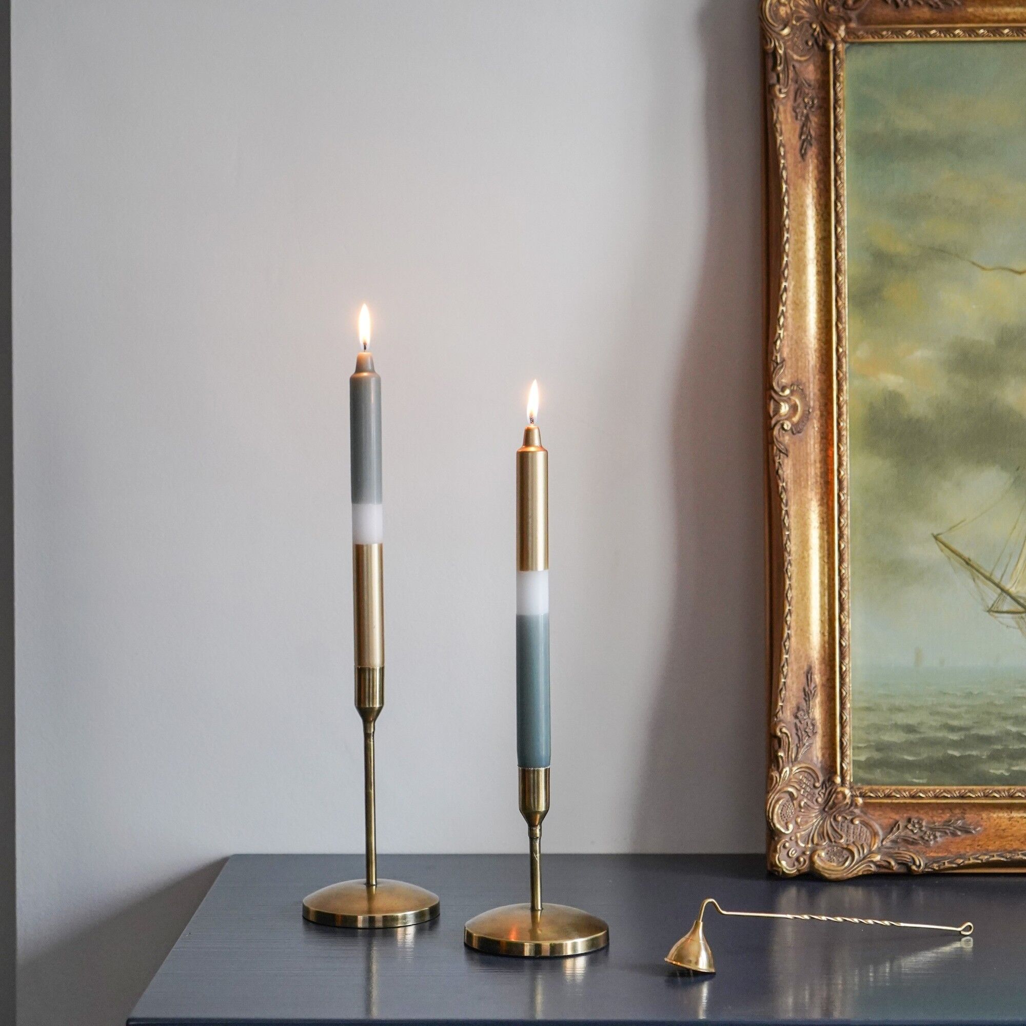 In Paraffinwachs getauchte Farbkerzen für den Innenbereich, 2er-Set