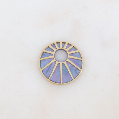 Pendentifs ronds avec nacre colorée