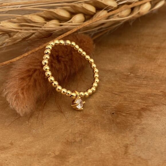 Anello in argento 925 dorato con oro fino - Margaux