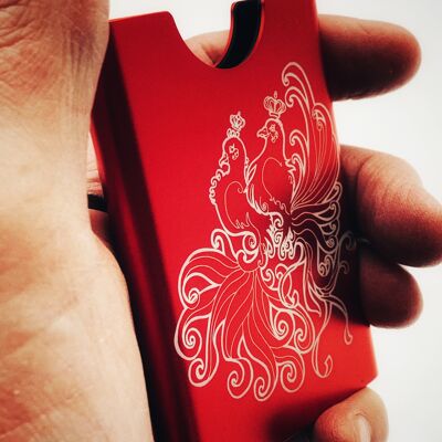 Thin King Card Holder - Red Turtle Doves