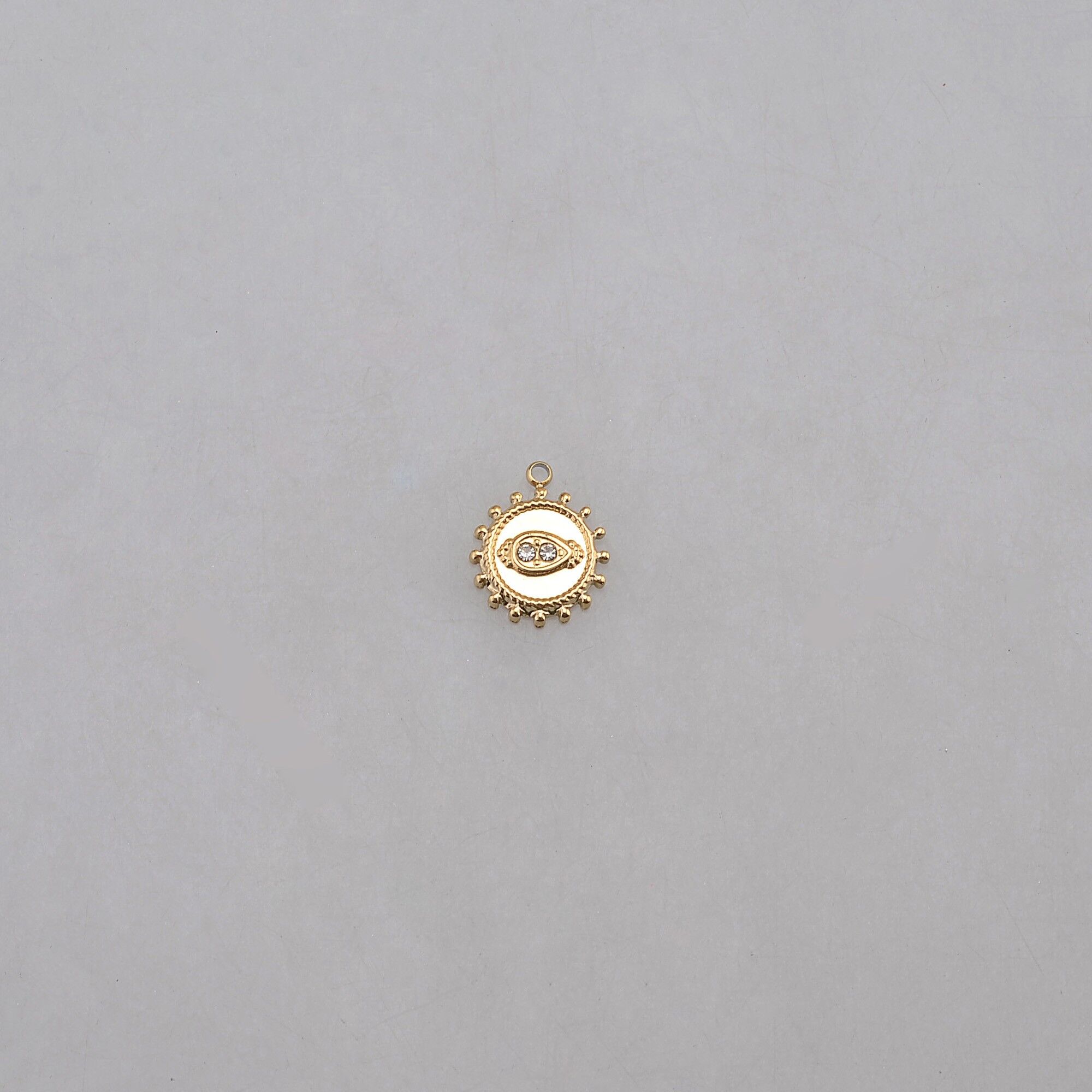 Pendentifs ronds œil ornées de strass