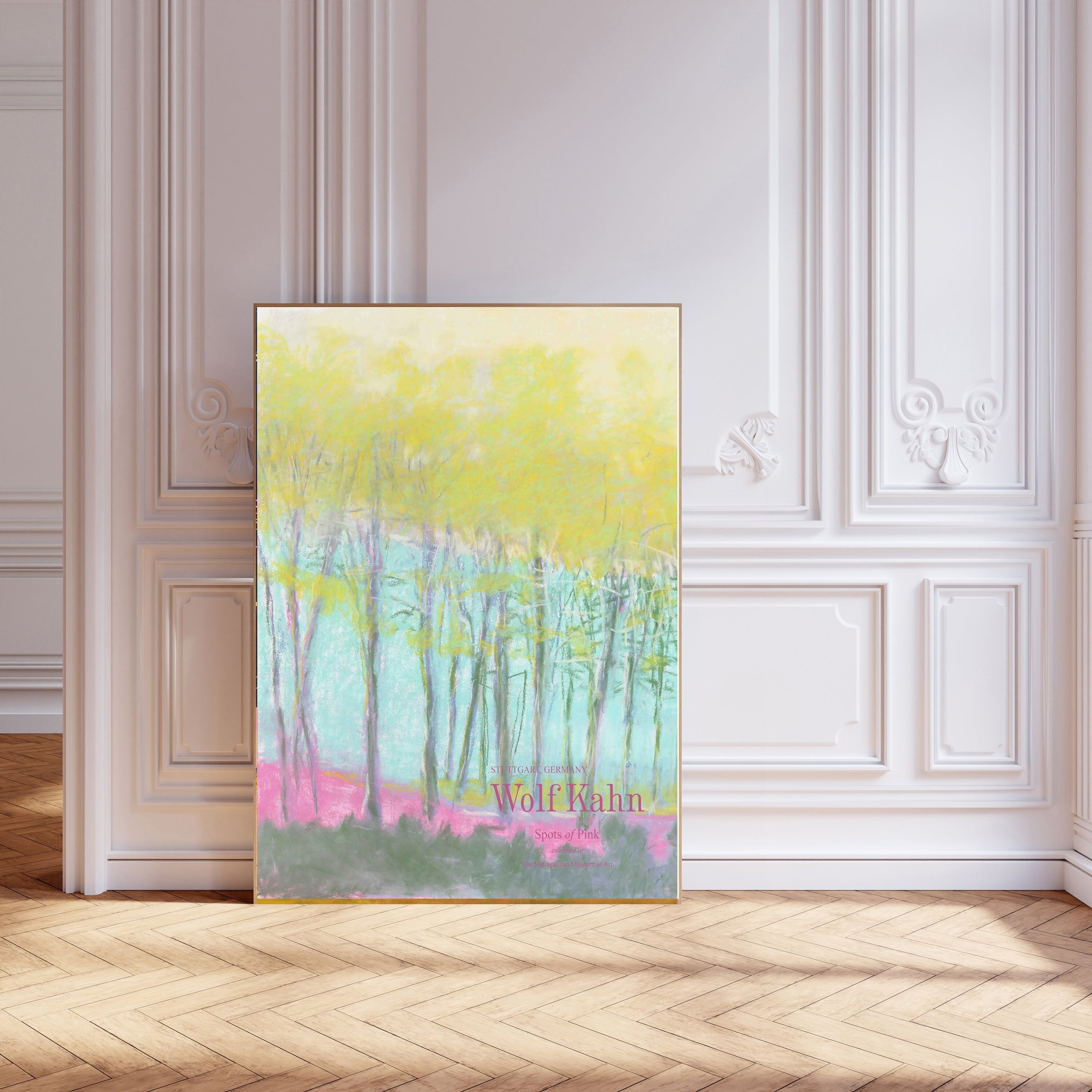 Wolf Kahn – Grüne Bäume, Landschaften – Kunstdruck