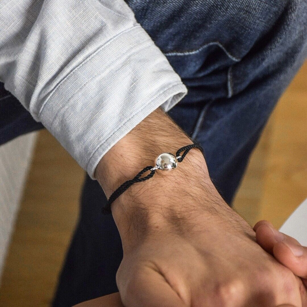 Bracciale Bola per papà - Nero (scatola gratuita)