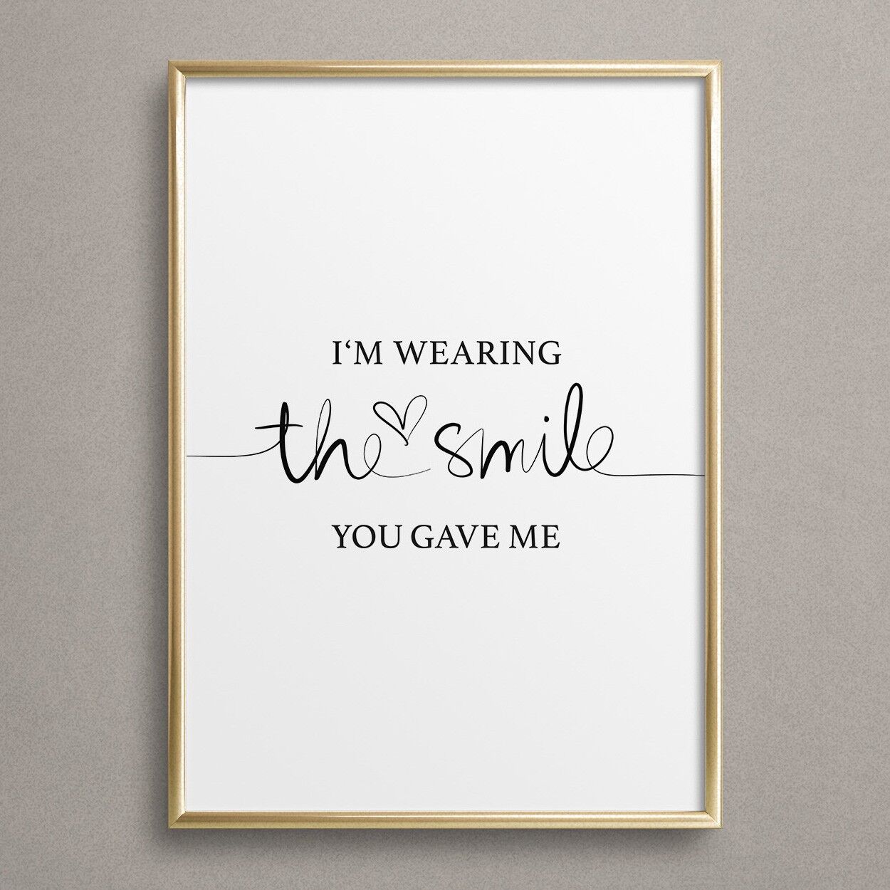 Manifesto "Indosso il sorriso che mi hai regalato"