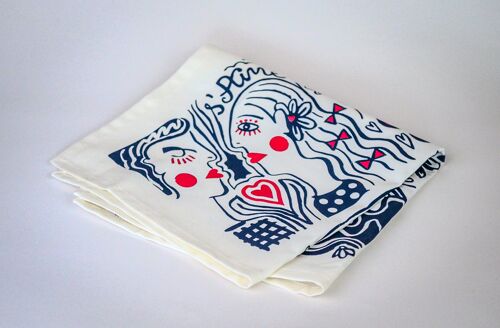 La serviette de table "Les éternels amoureux" - La Serviette de Table - Linge de table