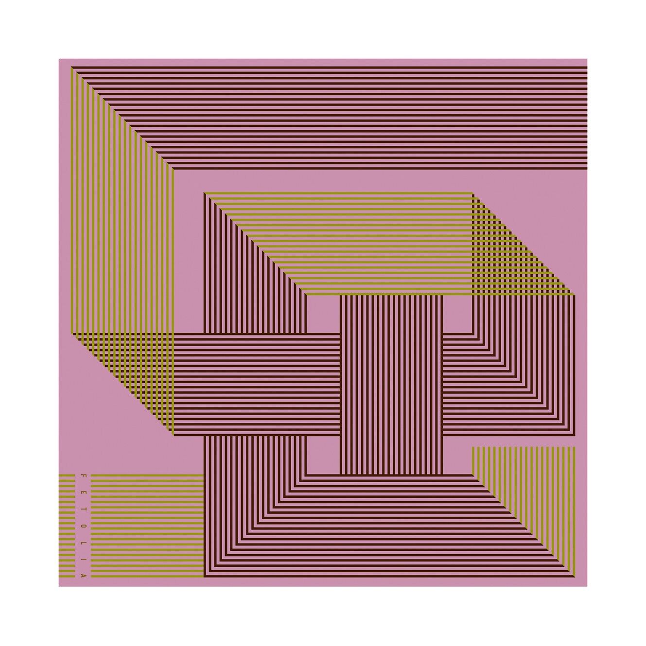 Modern Labyrinth 100% Seidenschal Rosa