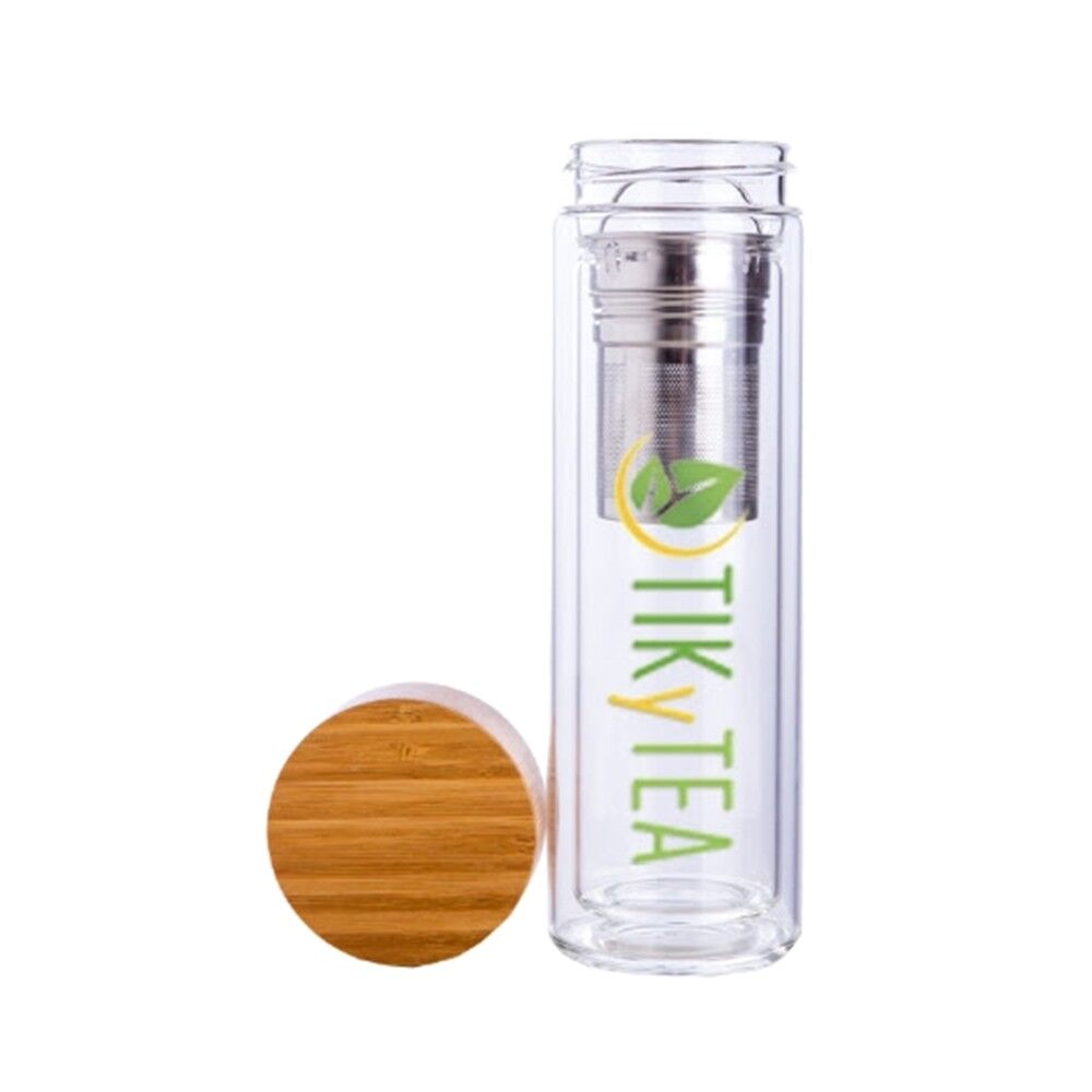 THERMOS IN VETRO E BAMBÙ CON INFUSORE PER TÈ - 400 ml
