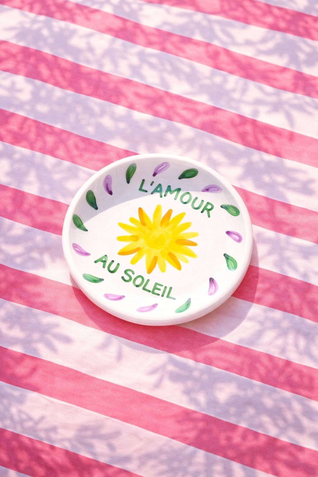 CUENCO Y PLATO DE POSTRE DE CERÁMICA