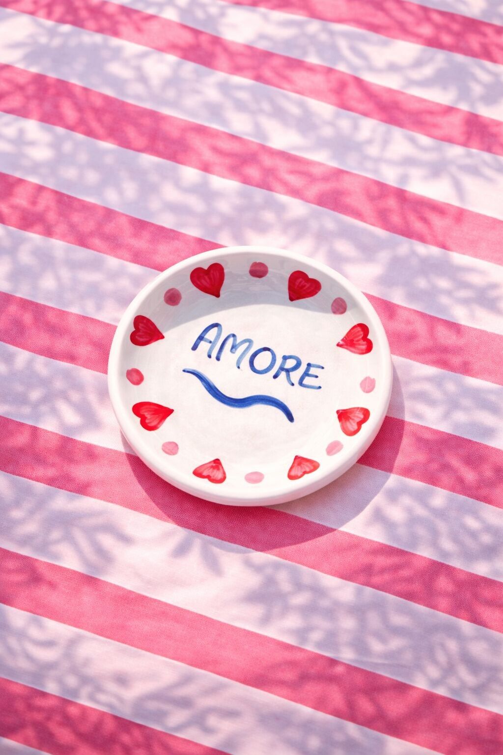 CUENCO Y PLATO DE POSTRE DE CERÁMICA