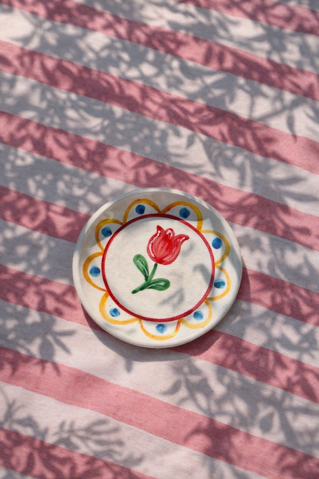 CUENCO Y PLATO DE POSTRE DE CERÁMICA