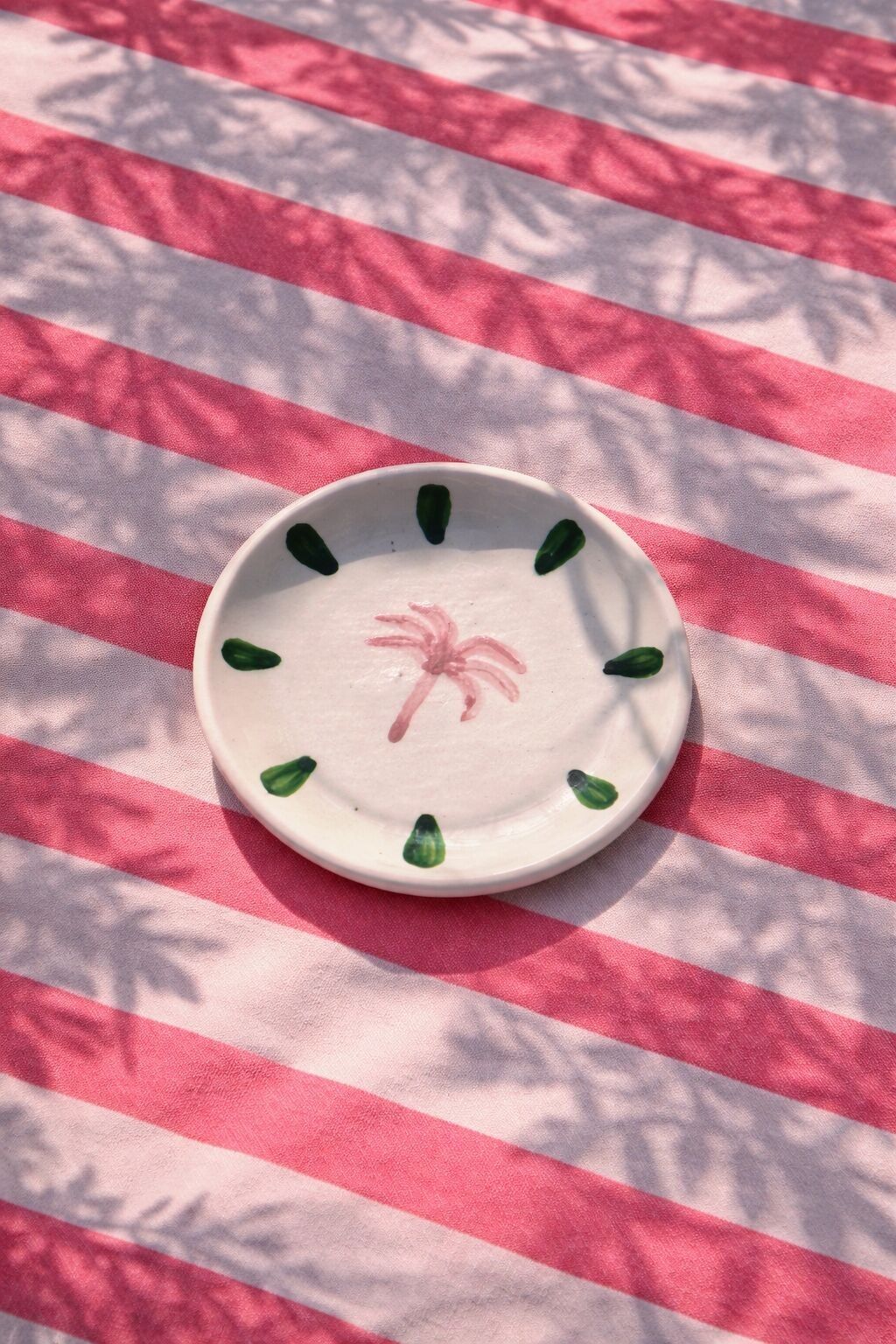 CUENCO Y PLATO DE POSTRE DE CERÁMICA