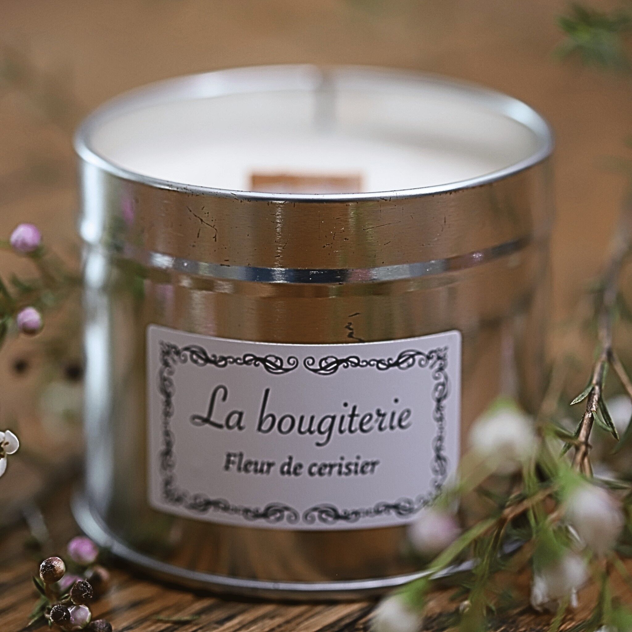 Vela de flor de cerezo