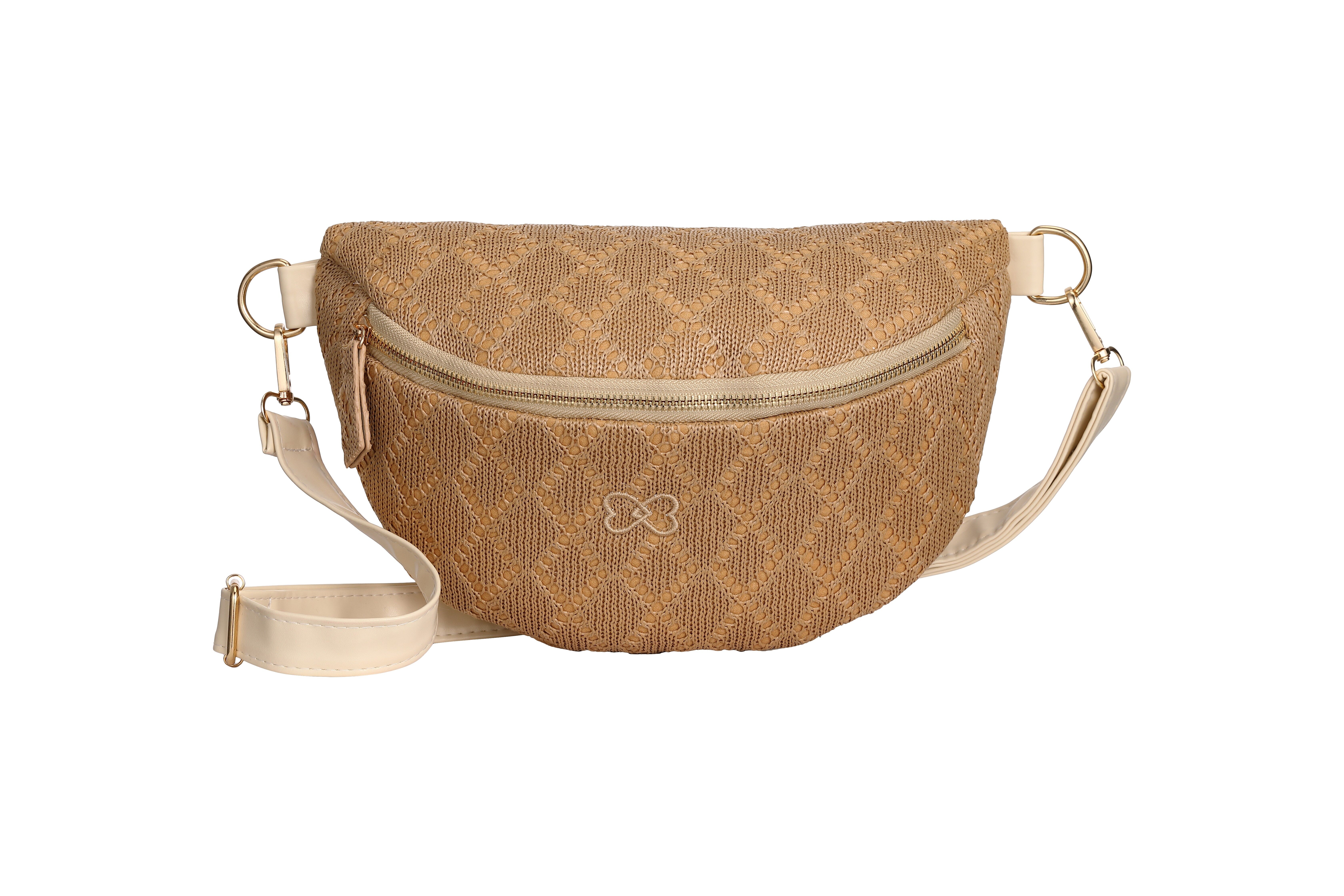 Gürteltasche in Spitzenoptik mit verstellbarem Schultergurt