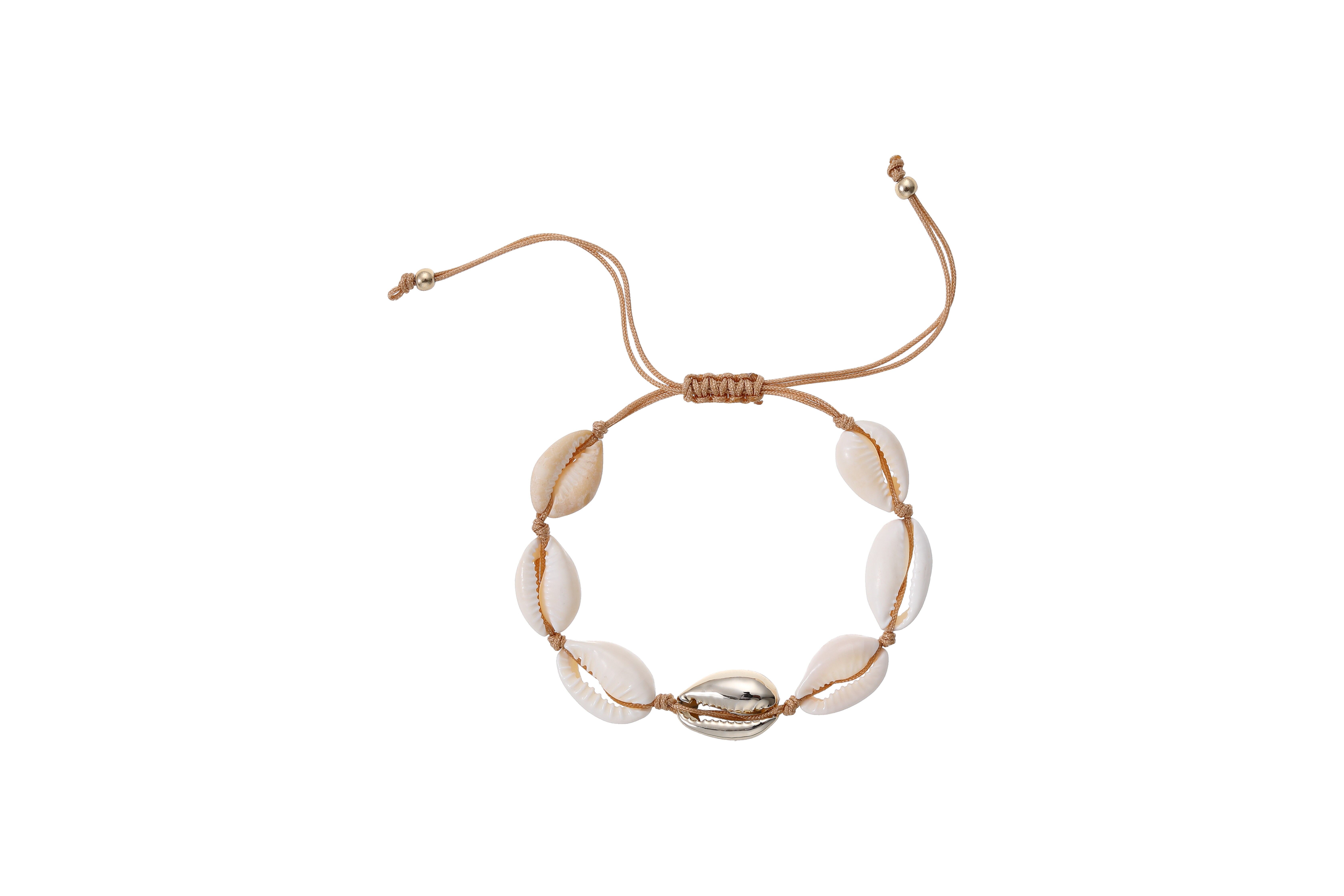 Bracciale regolabile con conchiglie