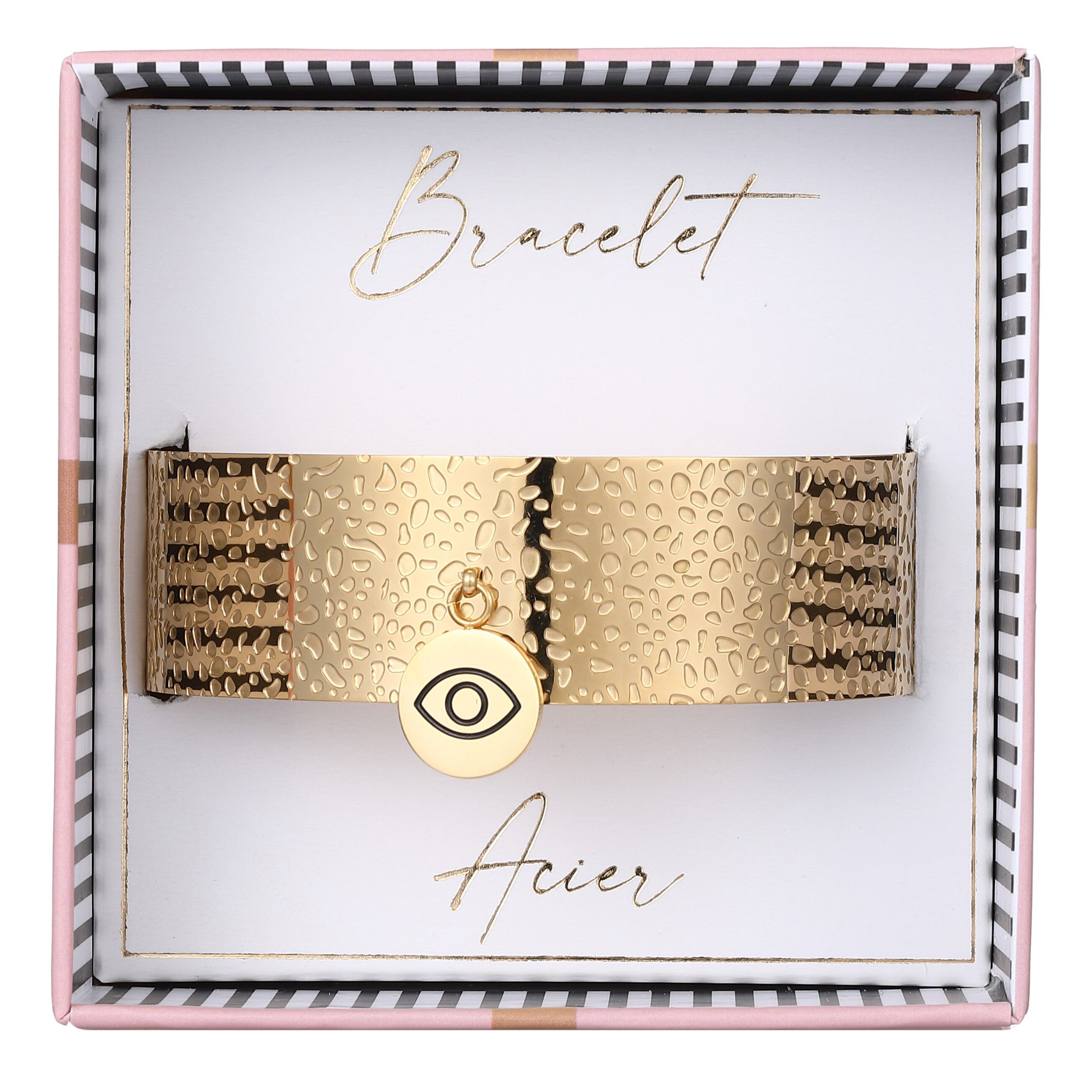 Pulsera ancha con colgante