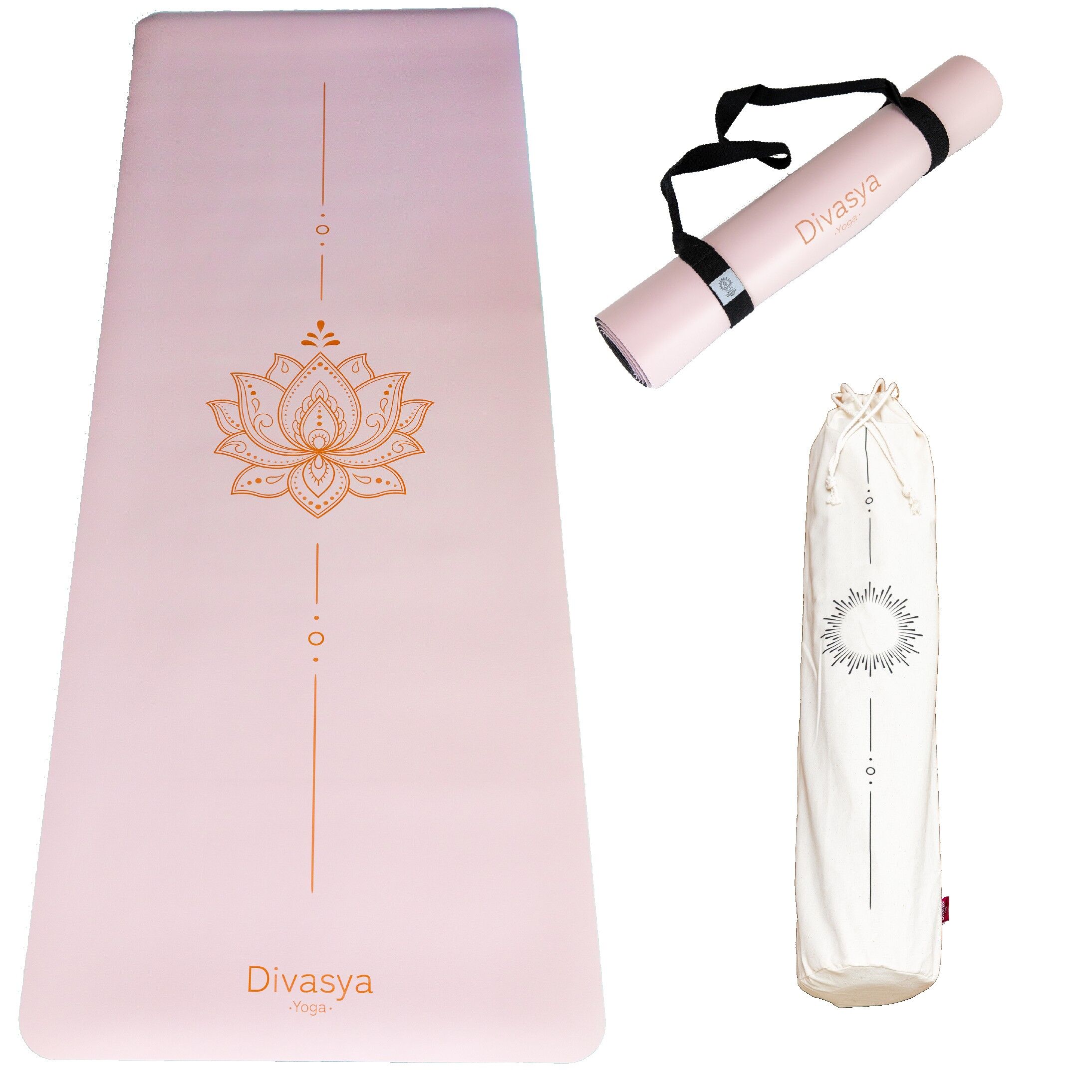 Tappetino yoga in sughero e Eco-PU giapponese | Dimensioni: 185 x 68 x 0,45 cm | con tracolla e custodia protettiva