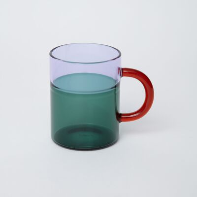 Tasse en verre Pablo - Bleu sarcelle