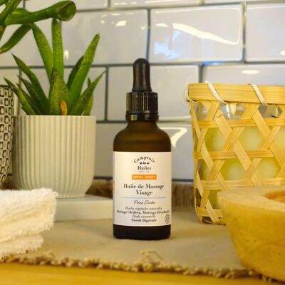 Green Expert Huile de Massage Visage pour Peau Sèche