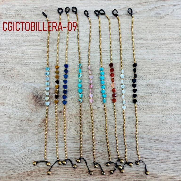 Cavigliera da donna in ottone con motivo a cuore. promozionale