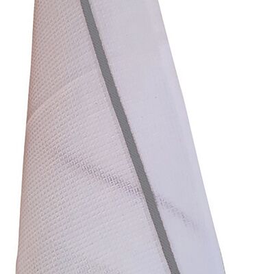 Blom Strasbourg Embroidered Honeycomb Tea Towel White/Grey 50 x 70