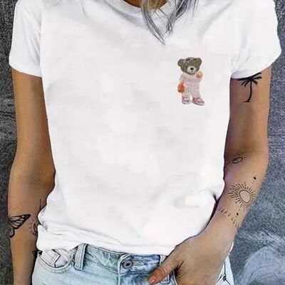 Camiseta estampada mujer - 58001-9