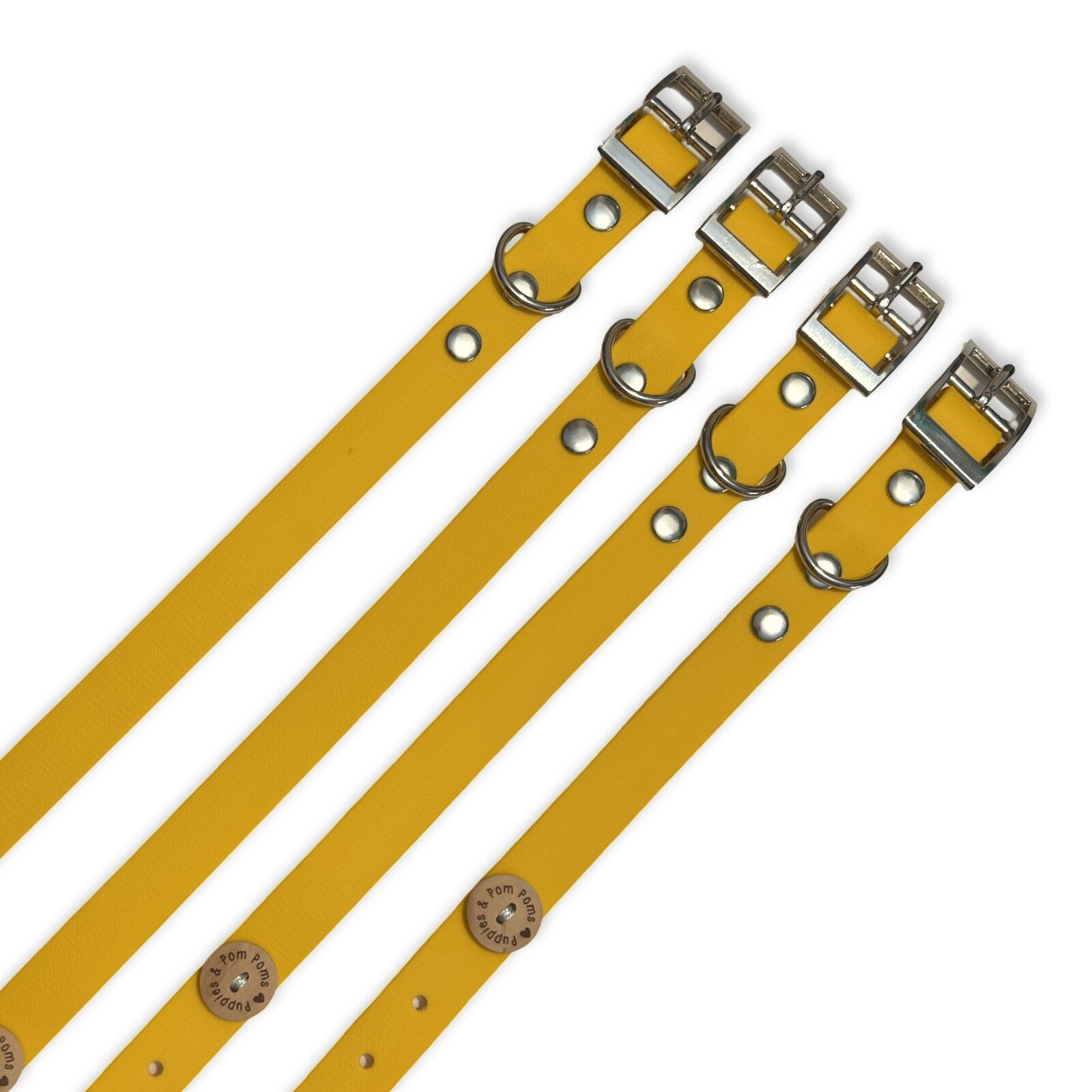 Handgemachtes Biothane Hundehalsband - Sonnengelb