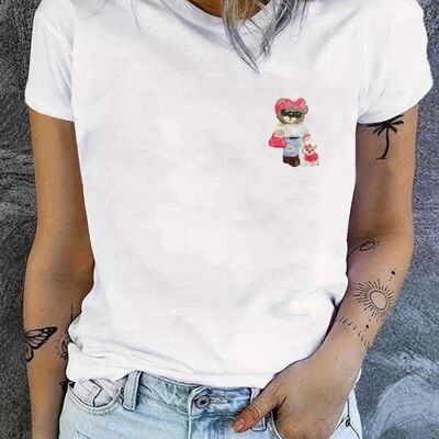 T-shirt femme imprimée - 58001-12