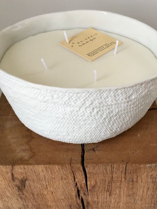 Scented 4-wicks candle § bowl - ebene
