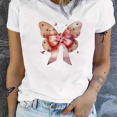 T-shirt femme imprimée - 58001-16