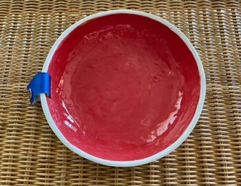 Porcelain bowl red glaze 1