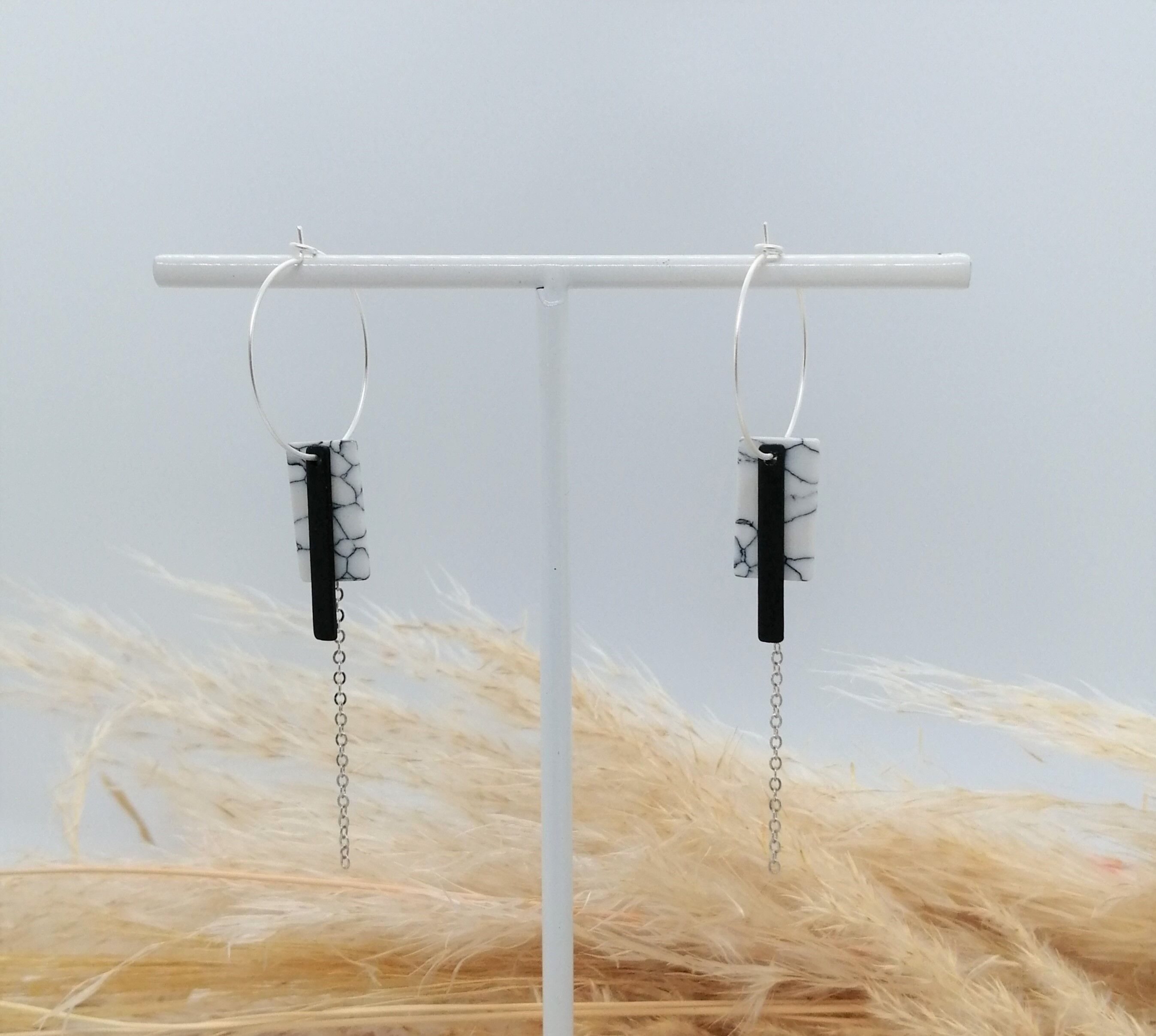 Orecchini - Minimalismo - Marmo 1