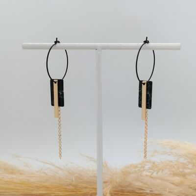 Earrings - Minimalism - Marble 3