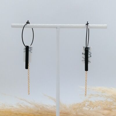 Boucles d'oreilles - Minimalisme - Marbre 4