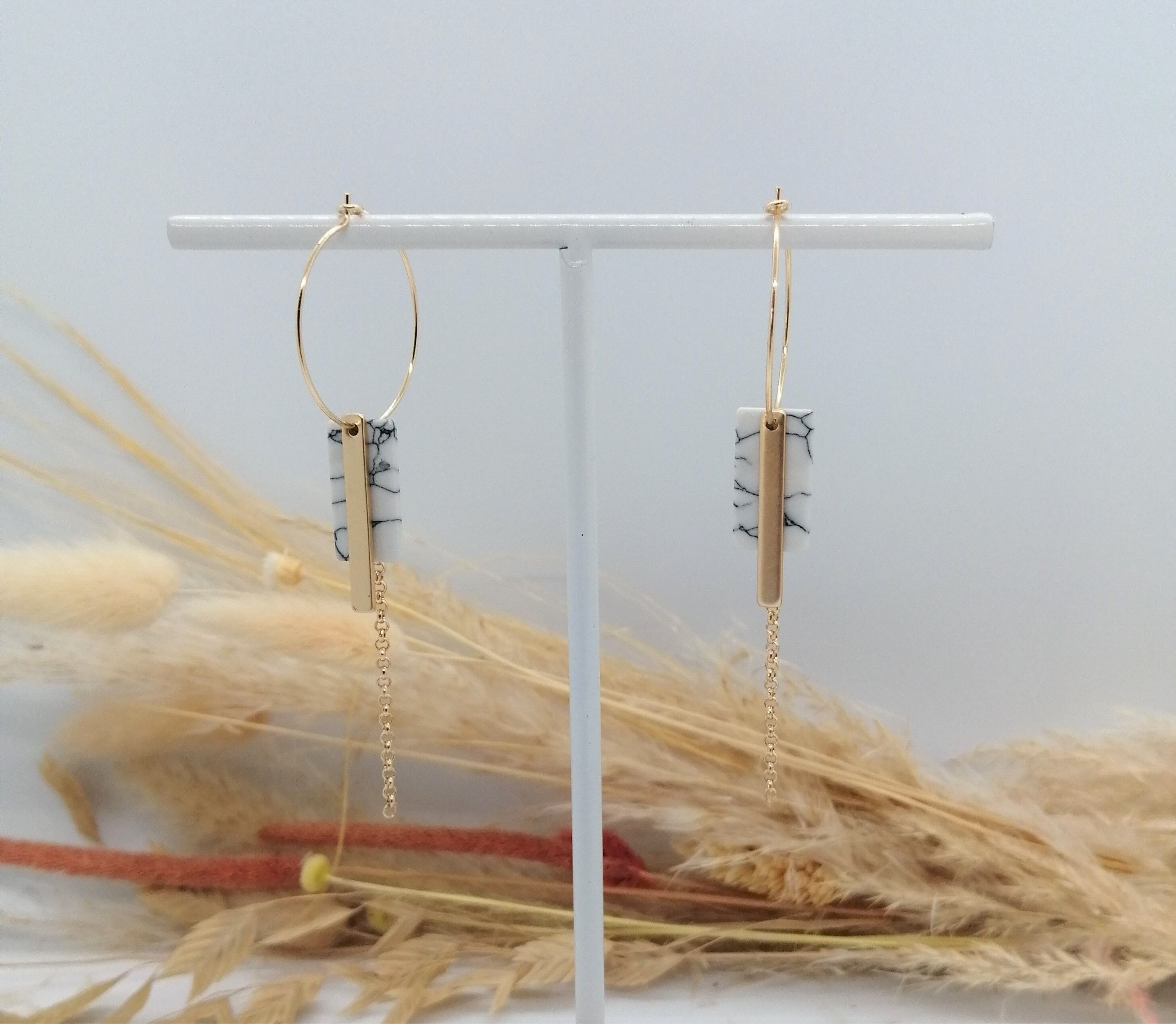 Orecchini - Minimalismo - Marmo 6