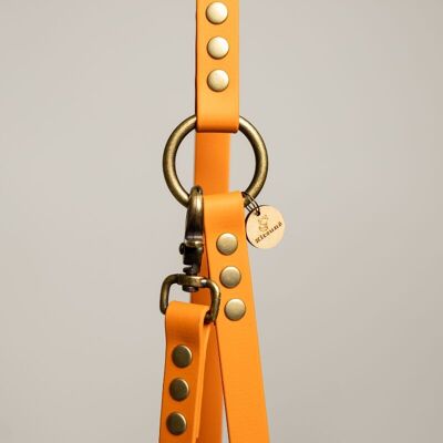 Laisse MULTIPOSITION chien - BioThane® - ORANGE
