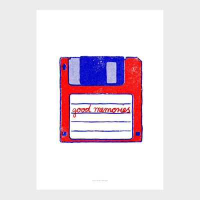 Impresión de arte de pared A3 | disco de computadora